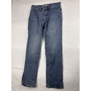 Eddie Bauer Boyfriend Fit Flannel Lined Blue Jeans Womens Size 10 Medium Wash